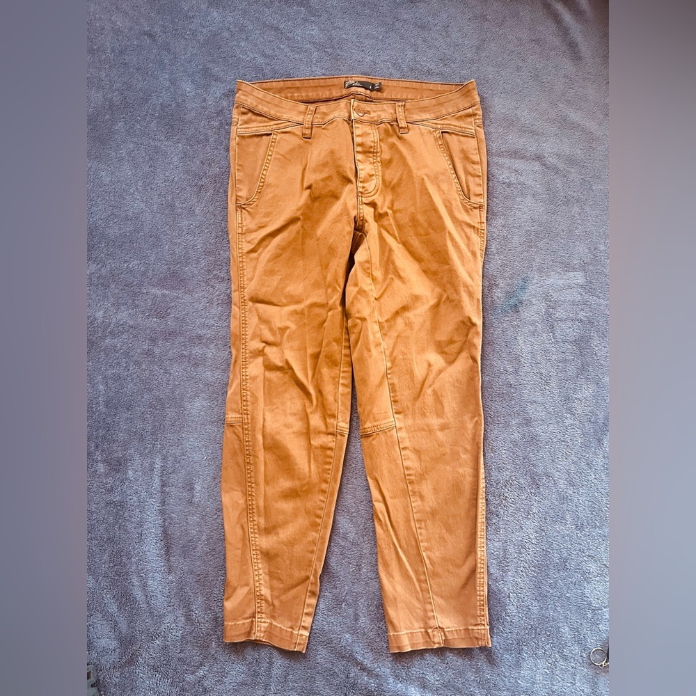 PRANA / Janessa Burnt Caramel Cropped Pants Tan Orange Sz 8​